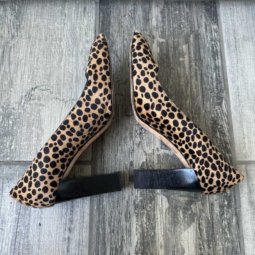 Kate Spade Leopard Print (Calf Hair) Block  Fall Heels Made in Italy  Size 9B - Picture 7 of 10